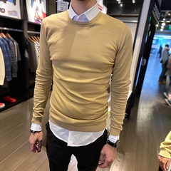 SWEATER BEIGE EN HILO ALTA DENSIDAD 100% COLOMBIANO