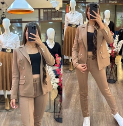 BLAZER DAMA BEIGE BOTONES