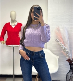 SWEATER TEJIDO MORADO