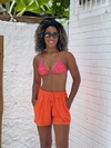 Short malha, com elástico, laranja REF 42901