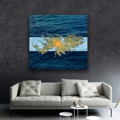 Cuadro cuadrado mapa Islas Malvinas