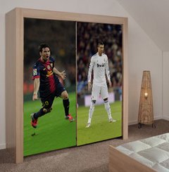 Ploteo de puerta messi o Cristiano Ronaldo - comprar online