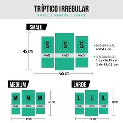 Cuadro Tríptico irregular Nadal - comprar online