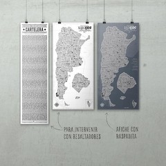 Mapa "Marcando Argentina" Diseño Crudo - comprar online