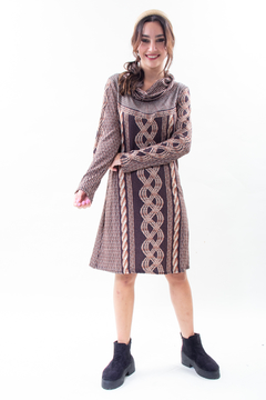 VESTIDO CON CUELLO BROWN TWO