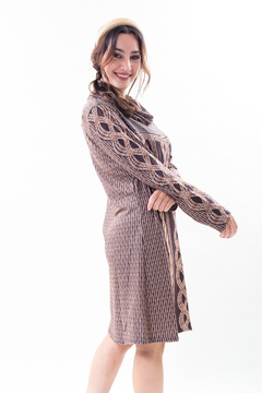 VESTIDO CON CUELLO BROWN TWO - comprar online