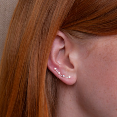 Brinco Ear Cuff 4 Cubos - Prata 925 - comprar online