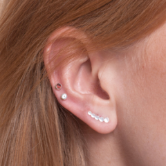 Brinco Ear Cuff 5 Círculos Mini - Prata 925 - comprar online