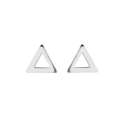 Brinco Triângulo Vazado Fio Reto * Diversos Tamanhos - Prata 925