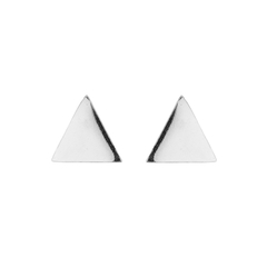Brinco Triângulo Chapado - Prata 925