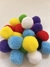Pompones multicolor acrilico - comprar online