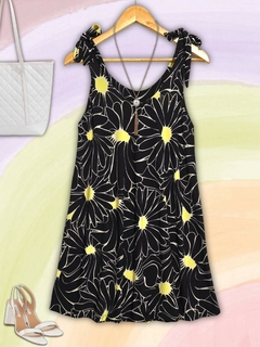 Vestido bretel lazo estampado - comprar online