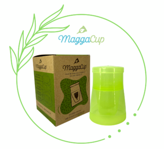 Copa Menstrual Maggacup Silicona + Vaso Esterilizador Color Color Copita 2  Y Vaso Azul