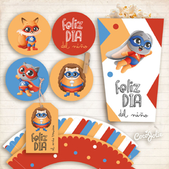 Kit Animalitos Superhéroes Dia del Niño - tienda online