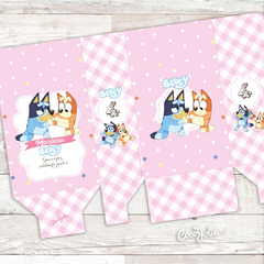 Bluey Invitation  Feliz primer cumpleaños, Kits imprimibles para