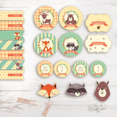 Kit Animalitos del Bosque. Imprimibles personalizables - comprar online