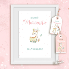 Kit Ciervita Nena del bosque. Imprimible personalizable