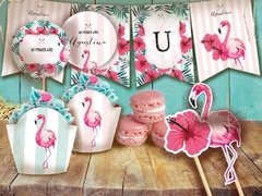 Kit Flamenco Tropical. Imprimible Personalizable - CocoJolie Kits Imprimibles