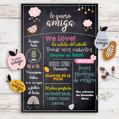 Kit Amigas Kraft. Imprimible Personalizable - CocoJolie Kits Imprimibles