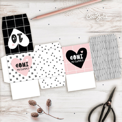 Kit Pink Minimalista Rosa y Negro - CocoJolie Kits Imprimibles