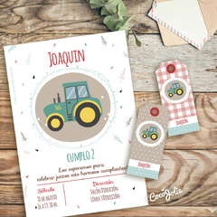 Kit Tractor. Imprimible Personalizable