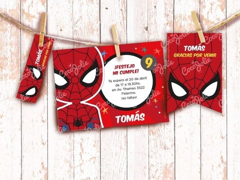 Kit Hombre Araña Imprimible Personalizables