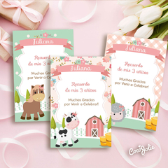 Kit Animalitos de la Granja Nena. Imprimible Personalizable en internet