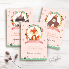 Kit Animalitos del Bosque Nena. Imprimible Personalizable - comprar online