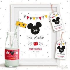 Kit Imprimible Mickey Mouse. Personalizable en internet