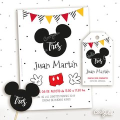 Kit Imprimible Mickey Mouse. Personalizable