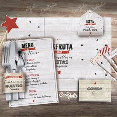 Kit Navidad y Año Nuevo Blanco. Imprimibles Personalizables - comprar online