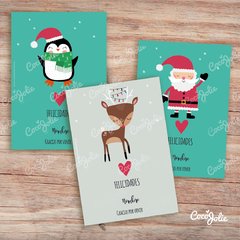 Kit Imprimible Navidad en el bosque. Personalizable en internet