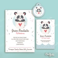 Kit Osito Panda Celeste. Imprimible Personalizable - comprar online