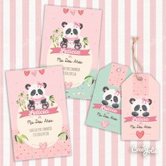 Kit Osito Panda Rosado. Imprimible Personalizable - comprar online