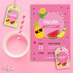 Kit Imprimible Tutti Frutti Sandía Ananá. Personalizable - tienda online
