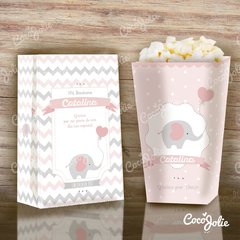 Kit Elefantito Rosa y Gris. Imprimible Personalizable - CocoJolie Kits Imprimibles