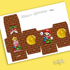 Caja Cubo Super Mario y Princesa Peach - CocoJolie Kits Imprimibles