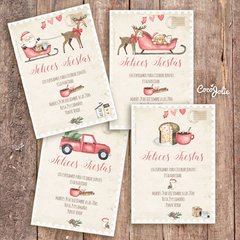 Kit Navidad Vintage. Imprimible Personalizable - CocoJolie Kits Imprimibles