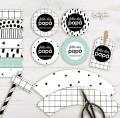 Kit Dia del Padre Minimalista Escandinavo. Imprimible Personalizable - comprar online