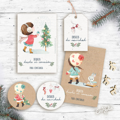 Kit Recuerdos de Navidad. Imprimible Personalizable - CocoJolie Kits Imprimibles