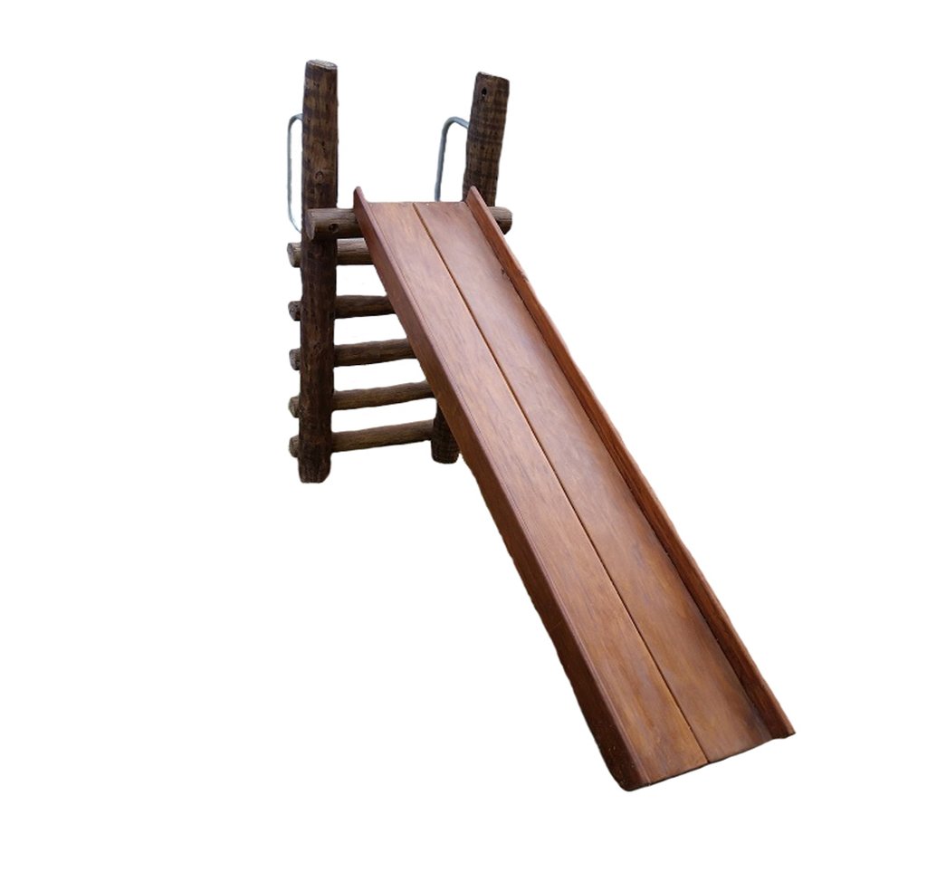 Escorrega infantil de madeira com escorregador, balanço e estrutura de  escalada 3 em 1