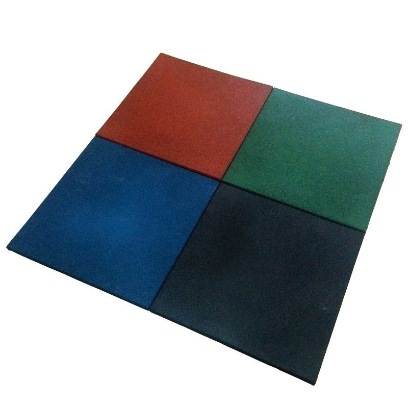 Piso De Borracha - 1m² - Colorido - Tipo Placa