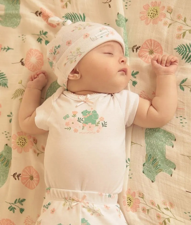 Molde body cuello americano y short para bebe