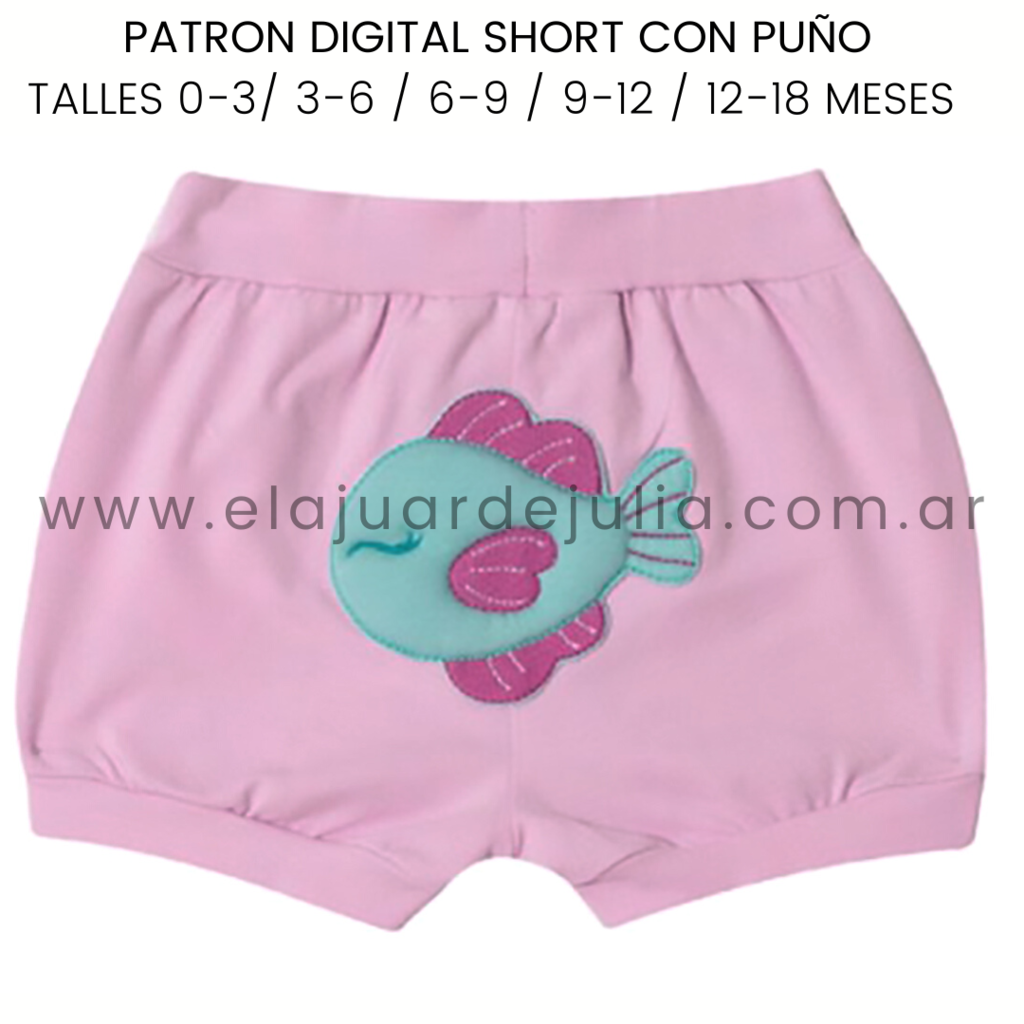Molde short bebe con puno