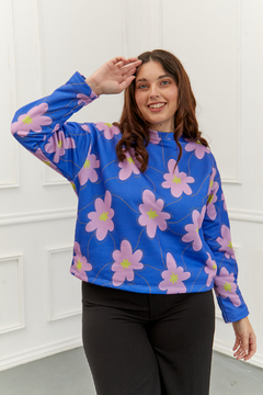 Buzo BLOOM print azul - Muchamuchacha