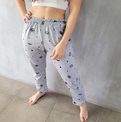 PANT COMFY OJITOS GRIS - RUBRICO