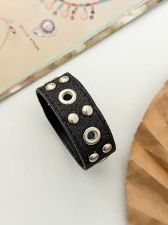 PULSERA BRILLOS FINA NEGRA - comprar online