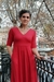 Vestido Ángela - Gamuza Roja - comprar online