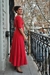 Vestido Ángela - Gamuza Roja en internet