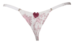 Lingerie calcinha fio-dental floral